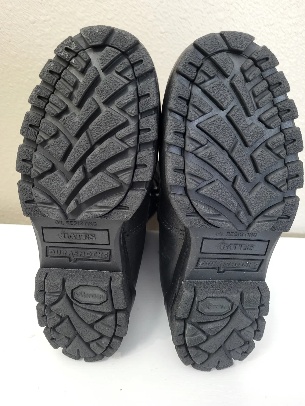Bates Dura Shocks Boots Youth Big Kid Size 4 Black Lace Up Steel Toe
